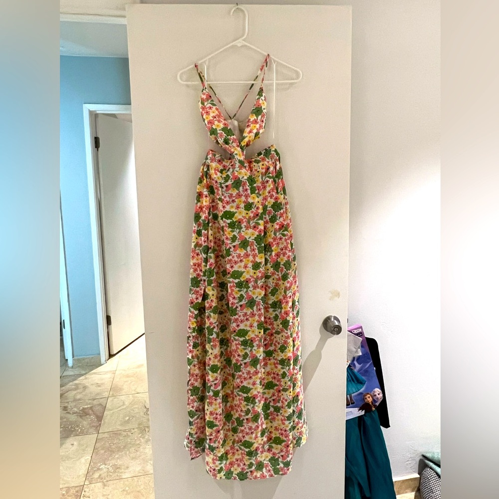 Floral cutout maxi